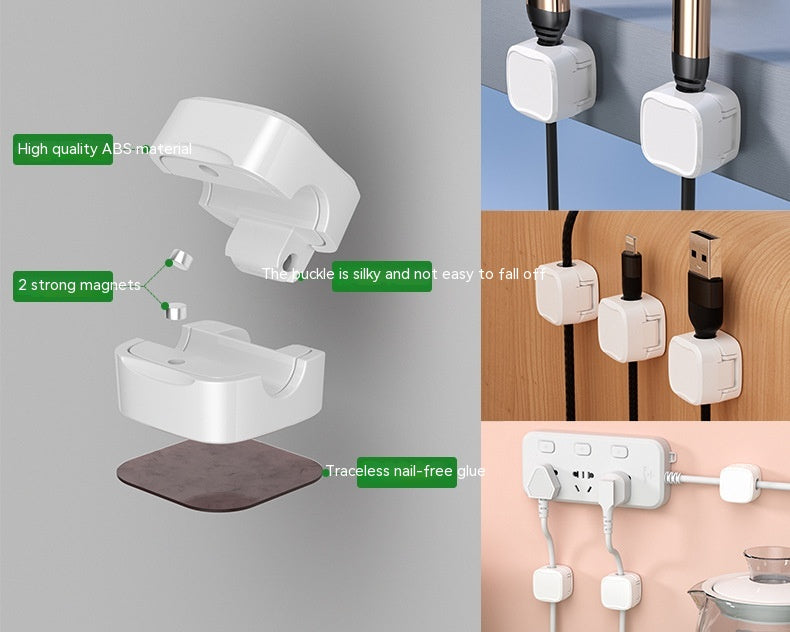 LVLTEX MagClip – Magnetischer Kabelhalter im 6er-Pack
