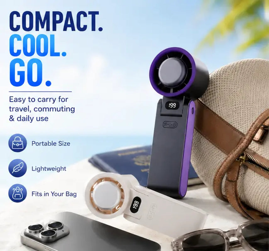 Portable Fan Handheld High Speed Fan 199 Adjustable Levelsfoldable for Summer Travel Vacation Essentials& Outdooractivities Cool Fan