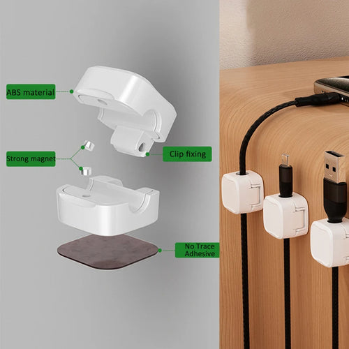 LVLTEX MagClip – Magnetischer Kabelhalter im 6er-Pack